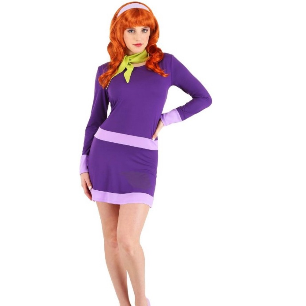 XS Daphne Costume - Dress, Wig, Scarf, Headband